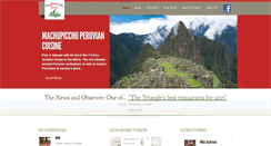 Desktop Screenshot of machupicchuperuviancuisine.com