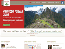 Tablet Screenshot of machupicchuperuviancuisine.com